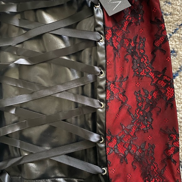 DollsKill | NWT’s gothic lace stud embellished and embroidered garter mini skirt - Picture 7 of 9